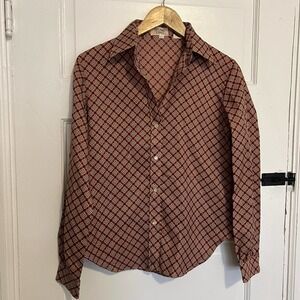 Vintage Stuart Lang Red white and blue diagonal print pattern 13/14